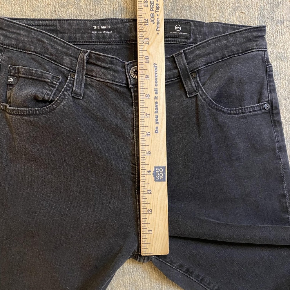 AG Adriano Goldschmied The Mari Jeans Womens 29 Charcoal High Rise Slim Straight - Picture 5 of 15